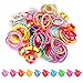 100 Stück Haargummis Mädchen, 10 Stile Elastische Haarseil Set Pferdeschwanz Haarschmuck Klein Zopfgummi mit 10 Stück Mehrfarbiger Haarspangen für Kinder Mädchen Frauen