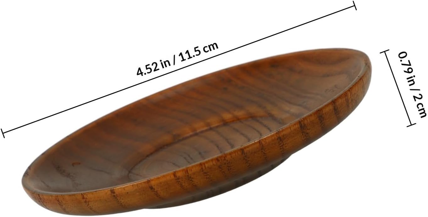 Kichvoe Wood Sauce Dish Coffee Cup Coaster Small Dip Serving Xmas
