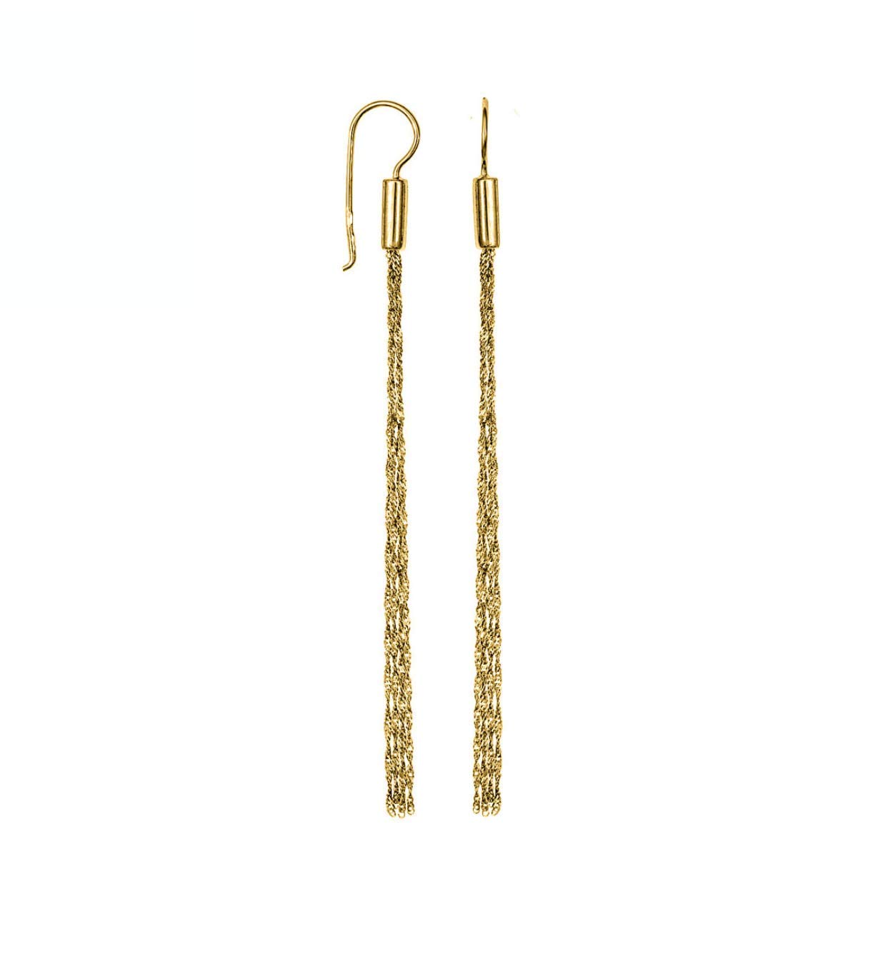 ONLYWAY JEWELRYGold Long Tassel Drop Earrings