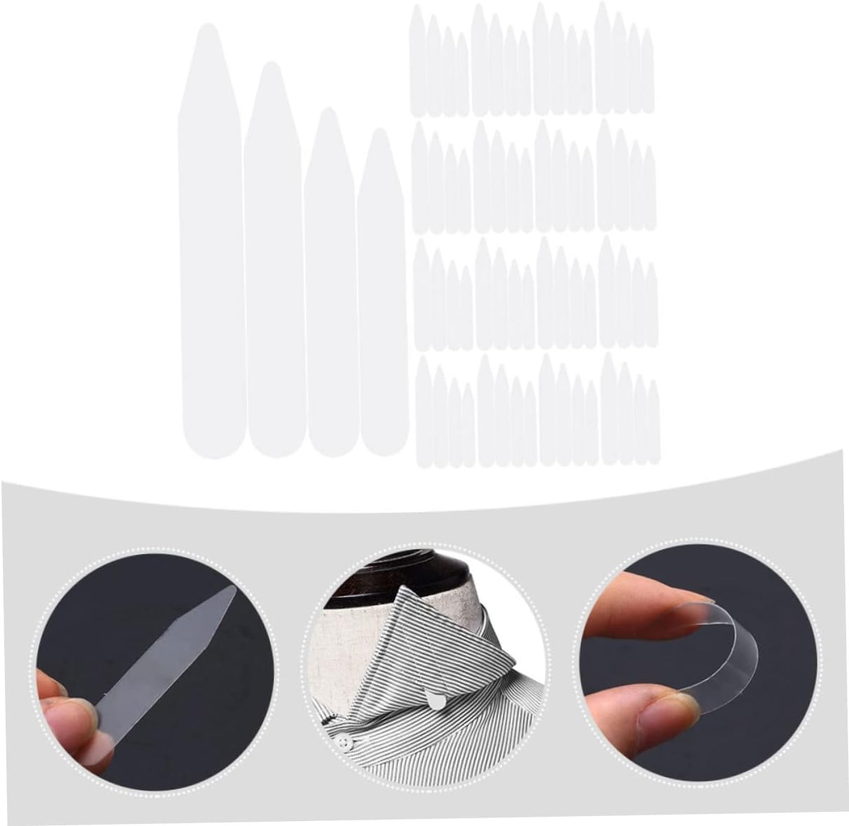 400Pcs Collar Stays for Men Dress Shirts Pet Collar Inserts Prevents Wrinkles Keeps Collars Neat and Smooth for Daily Wear
