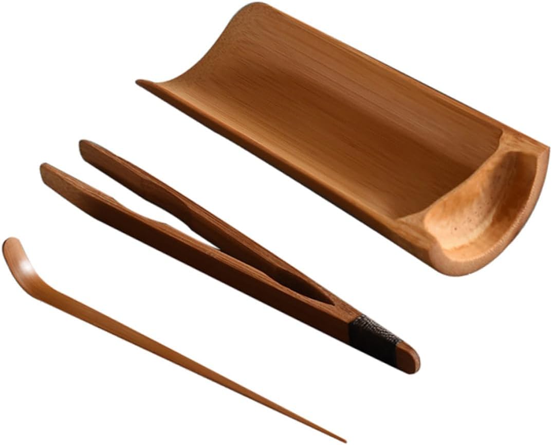 3 Piece Bamboo Tea Tool Set for Tea Ceremony Accessory Kit