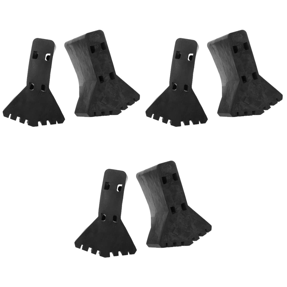 6 pcs Protector Replacement Foot Slip Pads Tough Feet Ladder Rubber Parts Stair Cushion Security Cover Telescoping Black Extension Bumpers Useful Covers Non-slip Non Accessories