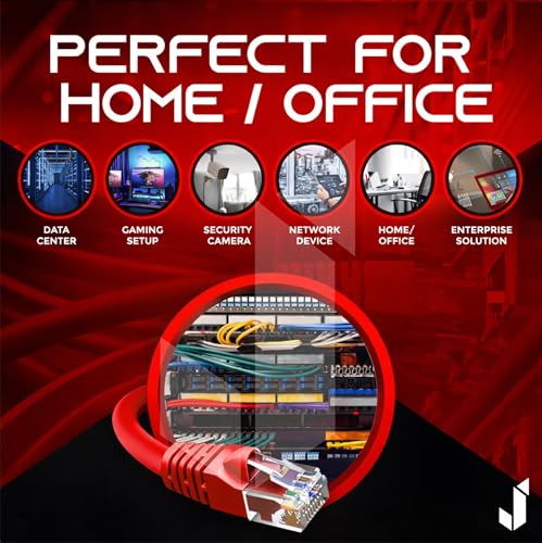 Image of Cat6 LAN Cable 9 Inch (0.75 Ft) | 24AWG High-Speed Ethernet Patch Cord | RJ45 Connectors | Network Cable for Router, PC, Switch, CCTV, WiFi Modem