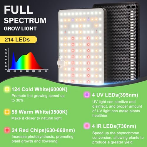Lbw A0090 2024 Lbw Grow Lights For Indoor Plants Full Spectrum With Stand,214 Leds Standing Plant Lights For Indoor Growing,Floor Grow Plant Lamp thumb #2