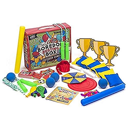 Professor PUZZLE The Outdoor Boredom Busting Box - Huge Outdoor Games Set - Over 45 Activities from Treasure Hunt to Limbo