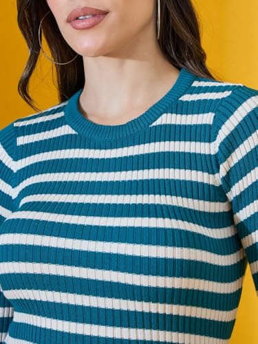 Image of 98 Degree North Women Round Neck Sweater-G1579-L.Camel