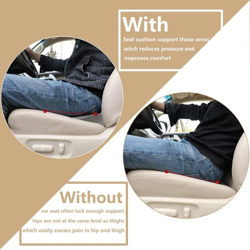 Image of Livtribe Car Seat Cushion - Memory Foam Car Seat Pad - Sciatica & Lower Back Pain Relief - Car Seat Cushions for Driving - Road Trip Essentials for Drivers(Gray)