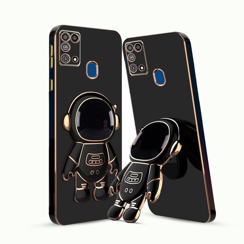 KARWAN®️ 3D Astronaut with Folding Stand Back Cover Case Compatible for Samsung Galaxy M31 | Slim electroplated case | Stand case | Soft TPU | Space Astro Theme | Camera Protection-Black/ (B0C7L9J6G5) Amazon Price History, Amazon Price Tracker