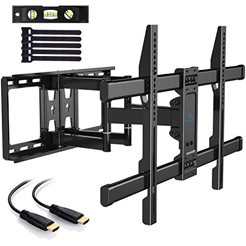 PERLESMITH TV Wall Mount Bracket Full Motion Dual Articulating Arm for Most 37-70