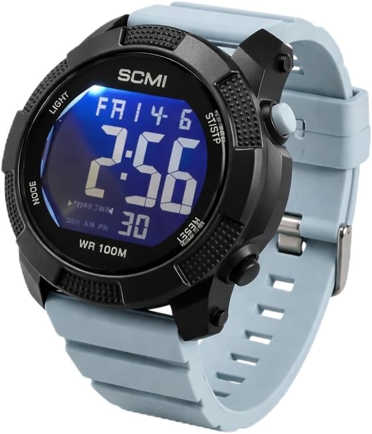 Relogio Masculino Esportivo Super Estiloso Resistente Pulseira Borracha Luz interna Leve
