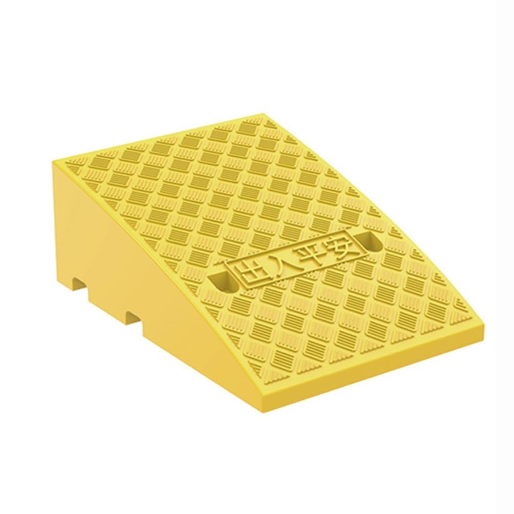 Kanduo Rampa podjazdowa Plastikowa rampa krawężnikowa, próg o wysokości 22 cm, do wózków inwalidzkich, motocykli, rowerów(Giallo)