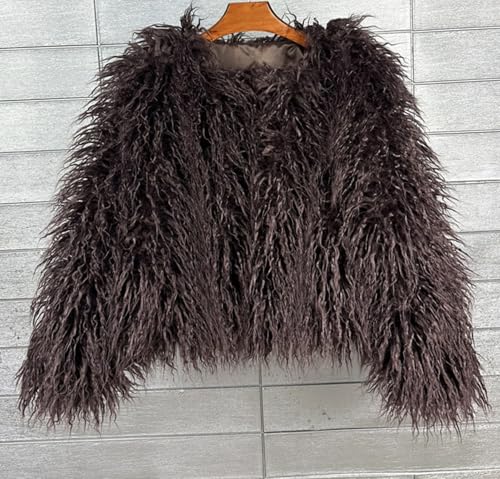 Winter Fluffy Faux Fur Coat Women's Shaggy Jacket Long Sleeve Outwear2