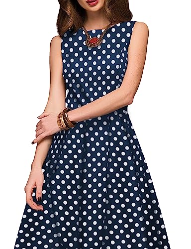 Image of Simple Flavor Women's Vintage Dress Sleeveless O-Neck Party Cocktail Dress