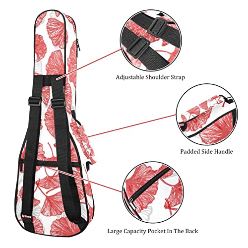 Housse pour ukulélé – Motif feuilles de ginkgo rouge – Sans couture – Pour concert soprano ténor – 58,4 cm – Épaisseur… - Les Beatles, Paul McCartney, John Lennon, RIngo Starr, George Harrison Housse pour ukulélé - Motif feuilles de ginkgo rouge - Sans couture - Pour concert soprano ténor - 58,4 cm - Épaisseur… – Image 4