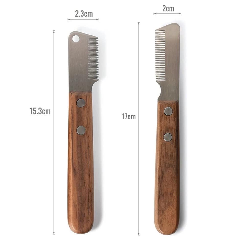 Cepillo para perros y gatos Peine for depilación de perros, cepillo profesional for cortar el pelo de mascotas, herramienta de aseo for gatos, cuchillo pelado con mango, suministros for perros Cepillo