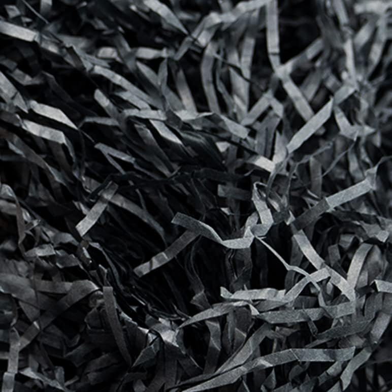 100 Grams Raffia Gift Filler Paper Shreds, Grass Craft Shredded Tissue for Basket Filling, Gift Decoration Gift Box Filling DIY Gift Packaging and Party Supplies Accessories (Black)