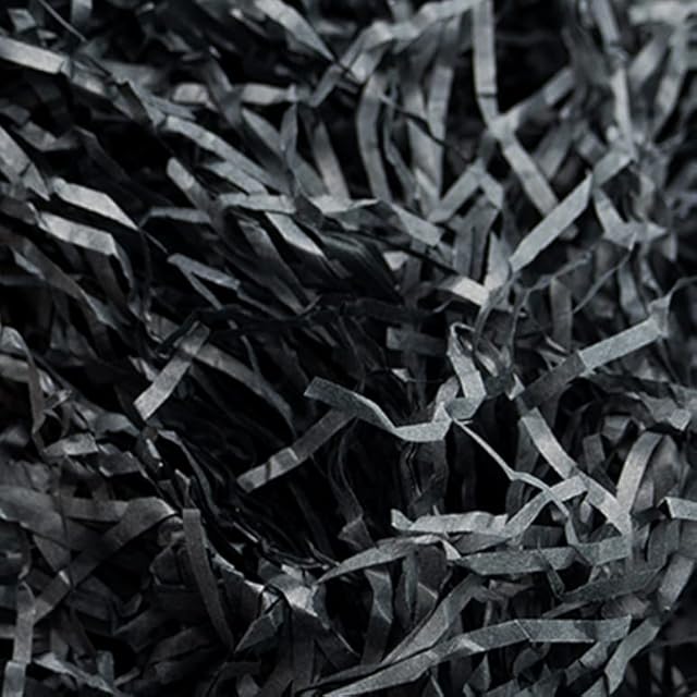 100 Grams Raffia Gift Filler Paper Shreds, Grass Craft Shredded Tissue for Basket Filling, Gift Decoration Gift Box Filling DIY Gift Packaging and Party Supplies Accessories (Black)
