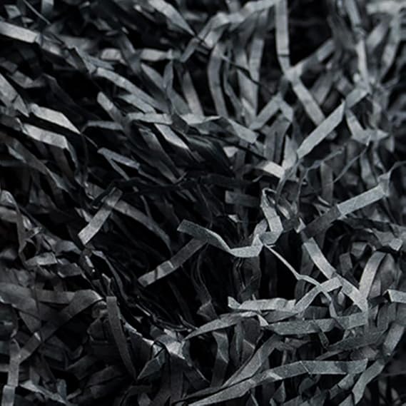 Raffia Matériau De Remplissage, Cadeau Hamper Shred - Papier Déchiqueté - Cadeau De Remplissage Pour Fête - Remplissage Et Emballage Cadeau Pour Boîte Cadeau - Décoration (500 G, Noir