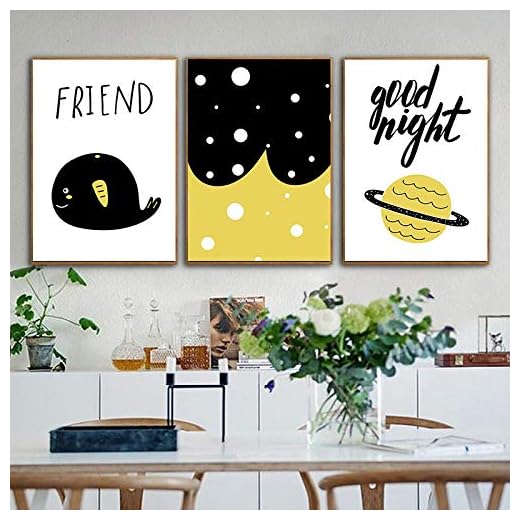 Canvas målning väggkonst underbar planet roliga små fiskar godnatt brev barnkammare enkla affischer barnrum bild heminredning 40 x 60 cm ingen ram