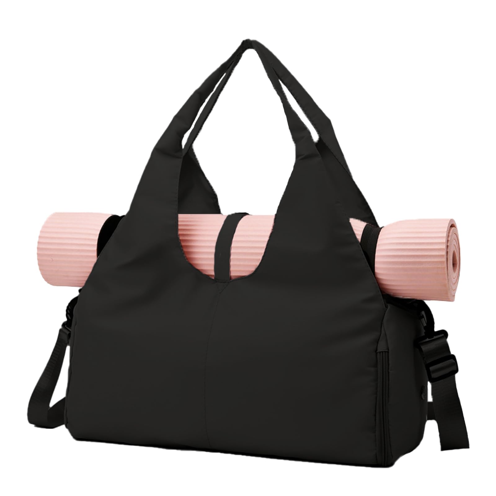 CCAIPU Women's Yoga Bag, Black, Large Capacity Tote with Yoga Mat Strap, Wet Pocket, Multiple Pockets, Detachable Shoulder Strap โ image 1