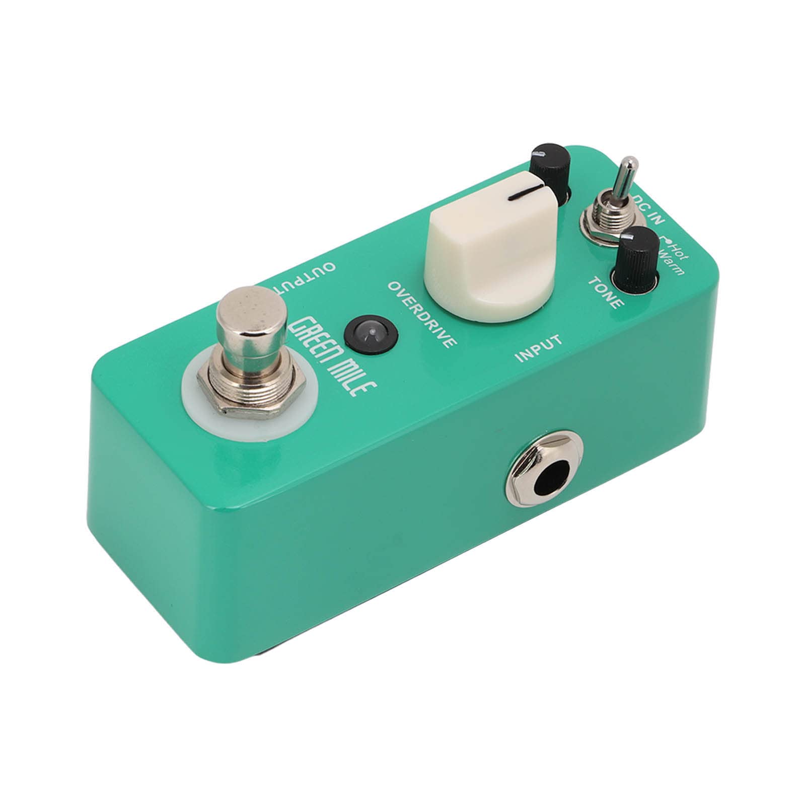 Overdrive Micro Pedal Metal Shell Mini Effetti Chitarra elettrica Effector Warm Hot 2 modalità per chitarristi musicisti Verde