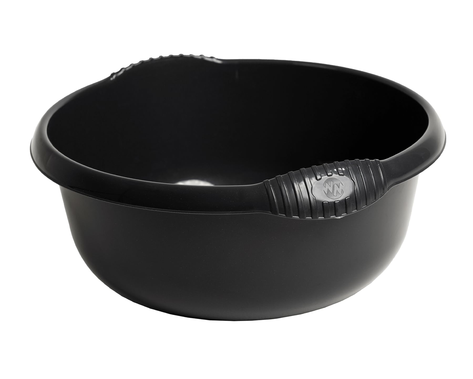 Homey Mart Large Dish Drainer, Rectangular Washing Bowl 39cm, Large Cutlery Tray, Sink Tidy Organiser, Kitchen Caddy, Square 32cm,Laundry Basket, 25L & 50L Swing bins - Black - 36cm Round Bowl