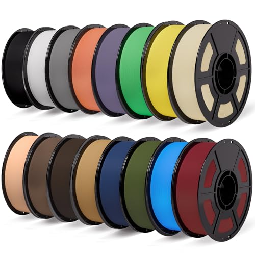 iSANMATE 16KG Matte PLA Filament Bundle 1.75MM 30-300mm/s Black White Grey Beige Skin Navy Blue Army Green Brown Chocolate Latte Brown Orange Red Burgundy Red Blue Green Dusty Lavender Yellow