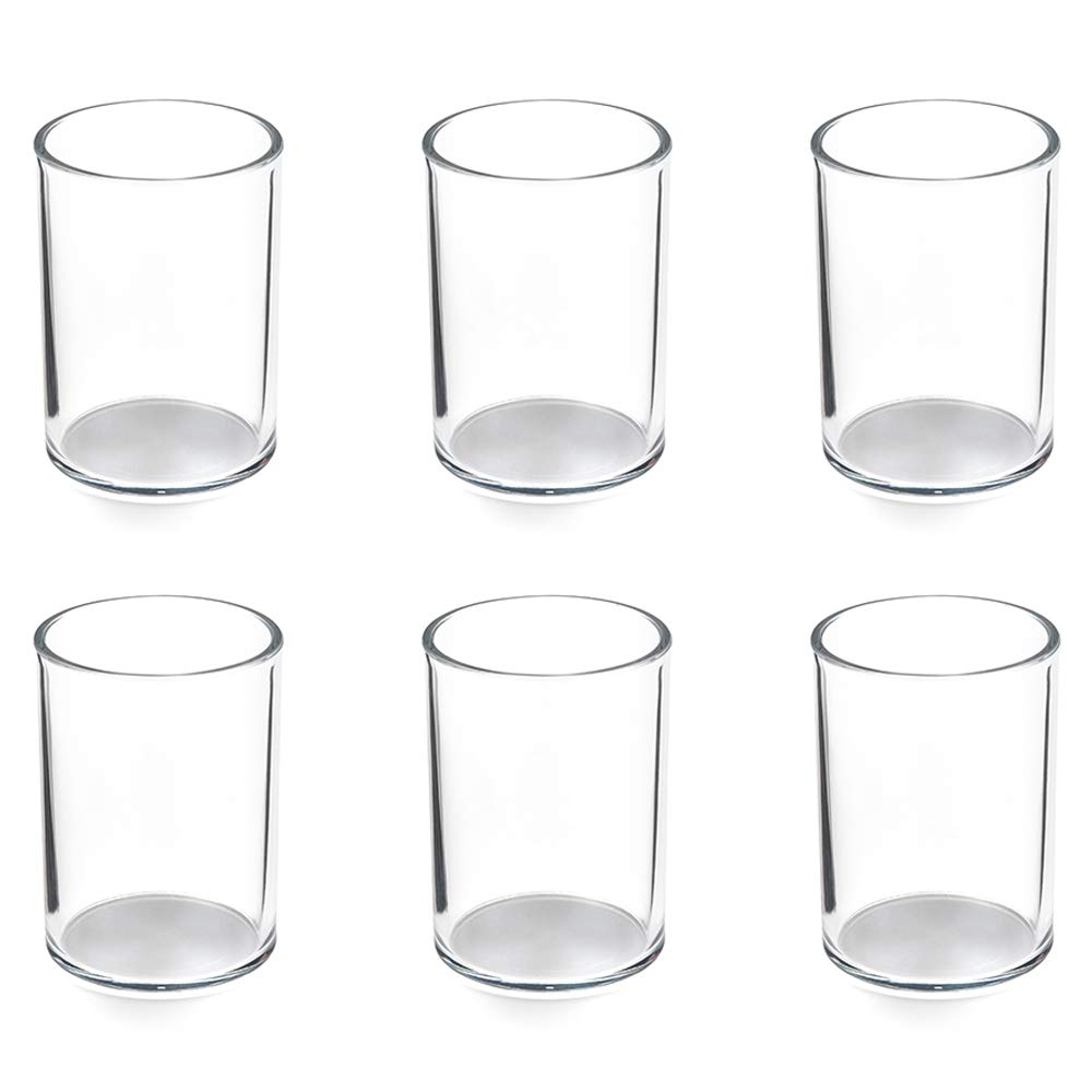 Osco Clear Acrylic Pen Pot 6 Pack – Round Transparent Pencil Holder & Desk Tidy – Durable Office Organiser for Stationery, Pens, Pencils & Makeup Brushes – H11 x W8 x D8 cm — image 1