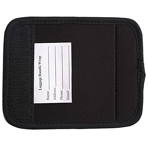 Image of Neoprene Luggage Handle Wrap Fluorescent Colors Luggage Identifiers (Blue)