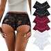 Produktbild CSWH 6er Pack Unterhosen Damen Sexy Spitzen Unterwäsche Frauen Weich Atmungsaktiv Slip Pantys Bequem Hipster Mehrpack S-XL