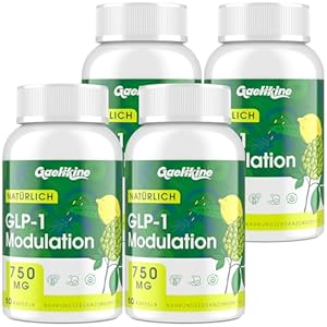 GLP-1 Modulatie 750mg voor Gewichtsbeheersing, Onderdrukking van Eetlust & Darmgezondheid, Natuurlijk GLP Supplement, GLP-1 LevelsBooster