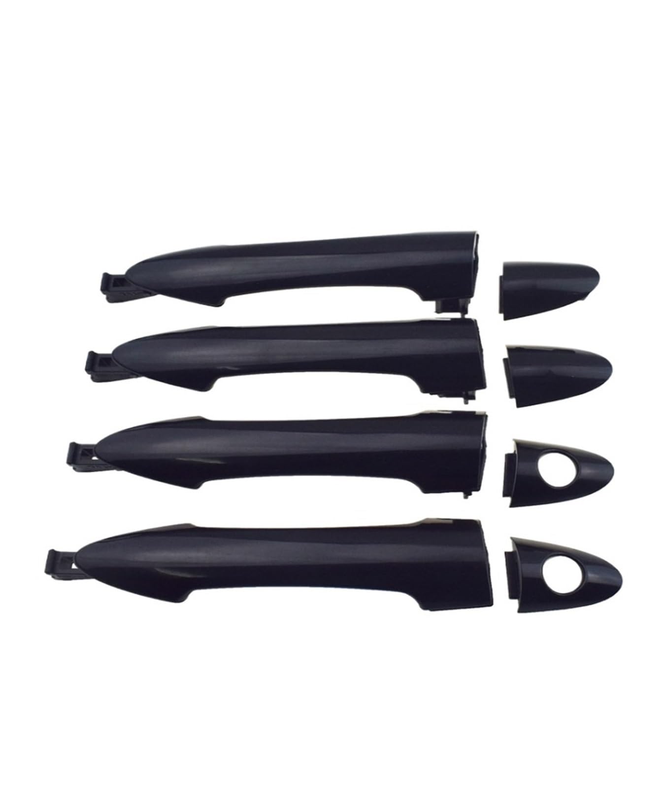 BYSKJZ Car Exterior Door Handle for Kia for Picanto for Morning 2011 2012 2013 2014 2015 2016 Front Rear Left Right Door Handle Black Outer Outside Exterior(FL FR RL RR)