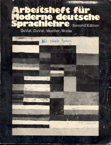 Arbeitsheft fur Moderne Deutsche Sprachlehre 0394319214 Book Cover