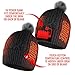 ActionHeat 5V Battery Heated Hat Cable Knit – Rechargeable Winter Cap - Up to 150°F Heating - 5 Hours Black