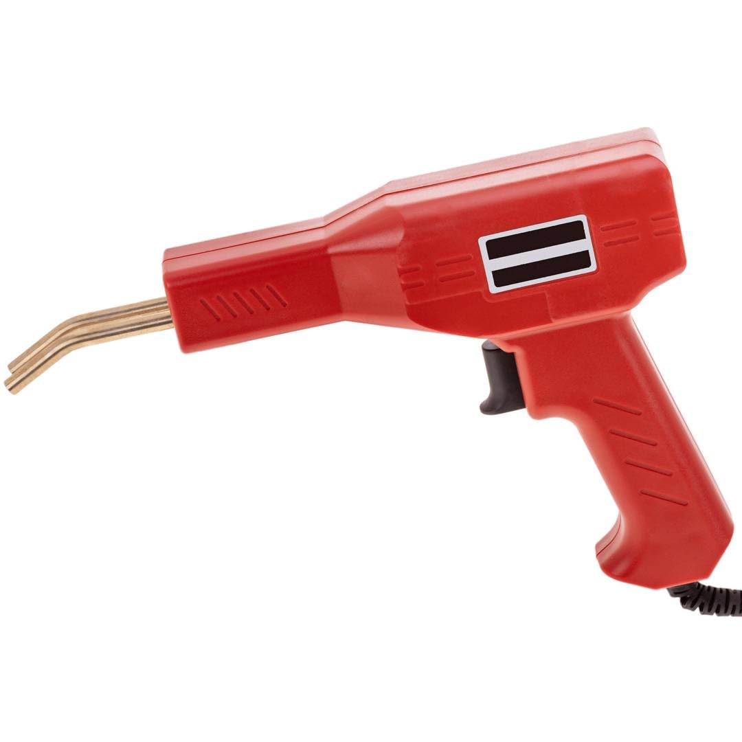 Soldador de plasticos con grapas calientes (hot-stapler) para reparar plasticos, 4 tipos de grapas. Kit de Reparación de plasticos con 4 Tipos Grapas, 1 Espátula Reparación de Parachoques de Coche