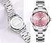 Women Watch Classic Silver Stainless Steel Waterproof Quartz Analog Watch Fashion Ladies Wrist Watches (Elegant Pink)
