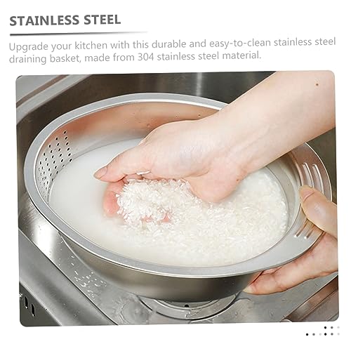 Colador de acero inoxidable para lavado de frutas y verduras miniatura 6