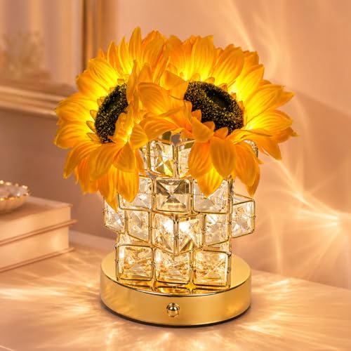 Image of Fussion Rechargeable Sunflower Lamp, Flower Lamp, Birthday Gifts for Women