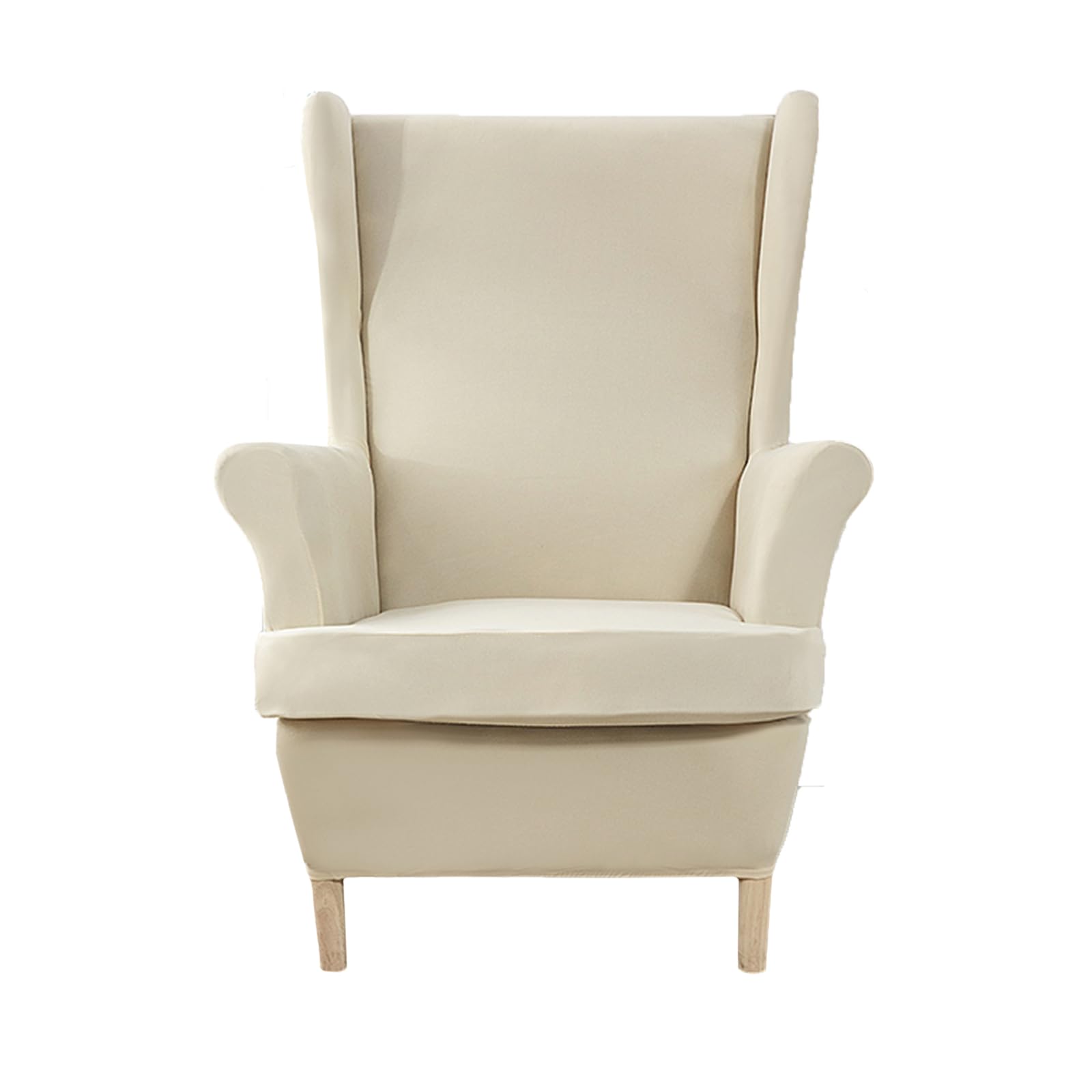 XINGYUEXUAN 2-Piece Wingback Chair Slipcover Set, Stretchable Washable Covers for Armchairs Durable Universal Fabric Furniture Protector Easy Fit