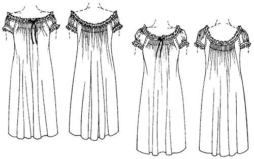 Amazon.com: Folkwear A Lady's Chemise Nightgown Nightdress Nighty #223 Sewing  Pattern (Pattern Only) : Arts, Crafts & Sewing