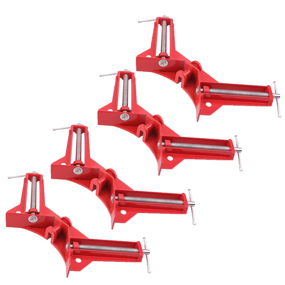 4Pcs Corner Clamps for Woodworking, 90 Degree Right Angle Corner Clamp Set, Picture Photo Frame Glass Fish Tank DIY Hand Tools