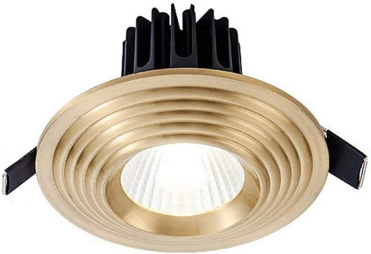 USMJQVZ 4 inch Modern Brass LED Recessed Light Fixtures 5W,7W,10W Vintage Brass Recessed Panel Lights Retrofit Cans Compatible Living Room Corridor Commercial Office