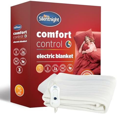 Silentnight Comfort Control Electric Blanket Double - Heated Electric  Underblanket with 3 Heat Settings, Fast Heat Up, Overheat Protection and  Easy Fit Straps - Machine Washable - Double 135x120cm : Amazon.co.uk: Home  u0026 Kitchen