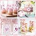 Whaline Cherry Blossom Flower Stickers Roll Silver Foil Pink Floral Self-Adhesive Decals for Spring Summer Scrapbook Journal Envelope Decor, 500 Pcs