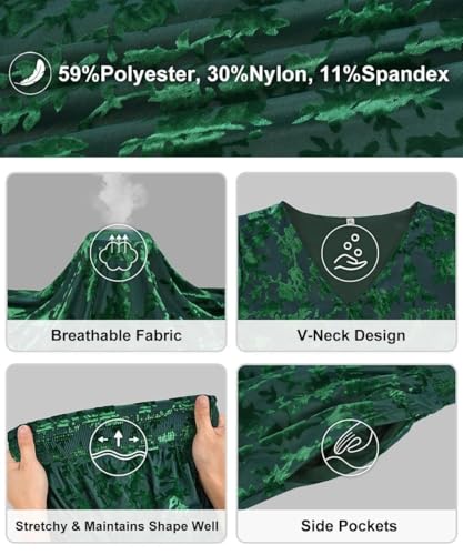 Image of TIYOMI Plus Size Velvet Dress for Women Formal Cocktail Satin Dresses for Wedding Guest XL-5XL (14W-28W)