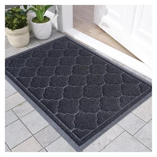 Alfombra de entrada para suelos limpios LADFRTYU felpudo grueso de PVC duradero anticaídas 8
