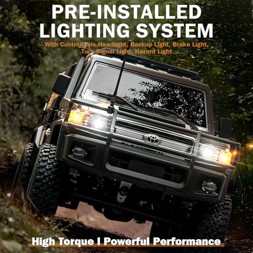 1/12 RC Crawler, MN82S RC Rock Crawler 4x4 Toyota LC79 RC Truck, 2.4GHz Remote Control Off Road Car with LED Lights for Adults, Hobby Grade RTF Toy Vehicle Gifts - Image 3