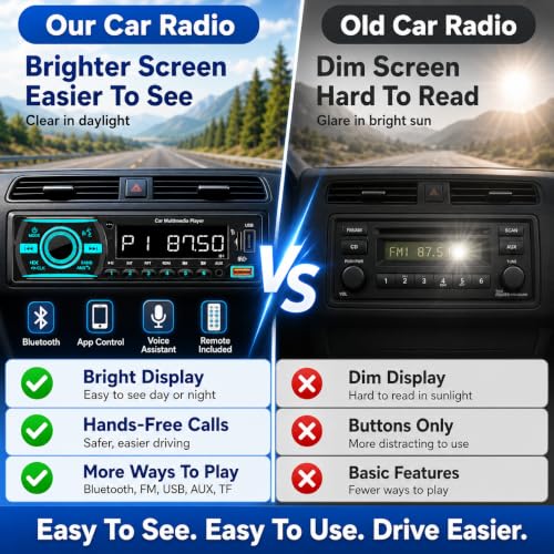 Single Din Bluetooth FM Radio