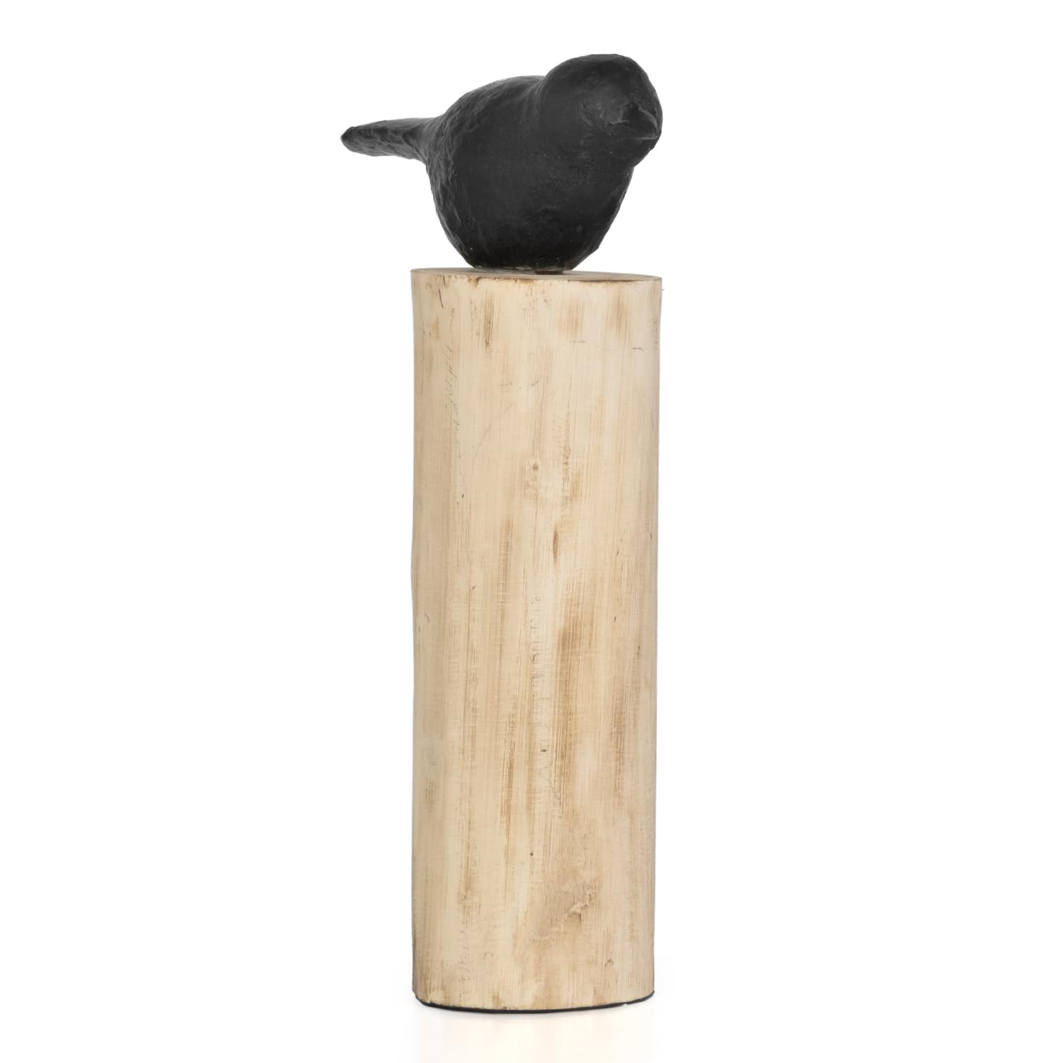Moritz Escultura I Pájaro sobre tronco grande I 20 x 8 x 29,5 cm I Decoración de madera I Esculturas Decoración I Moderno I Salón I de madera I Escultura de madera