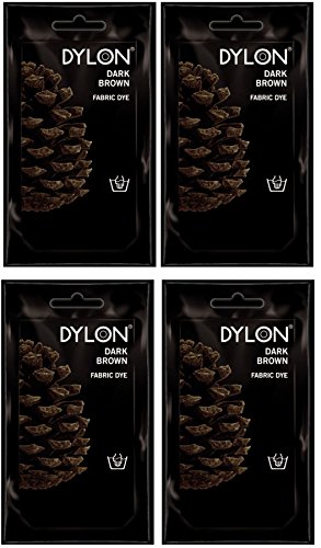 Image of Pack Of 4 Dylon Fabric & Clothes Dye Hand Wash Only - 11 Dark Brown